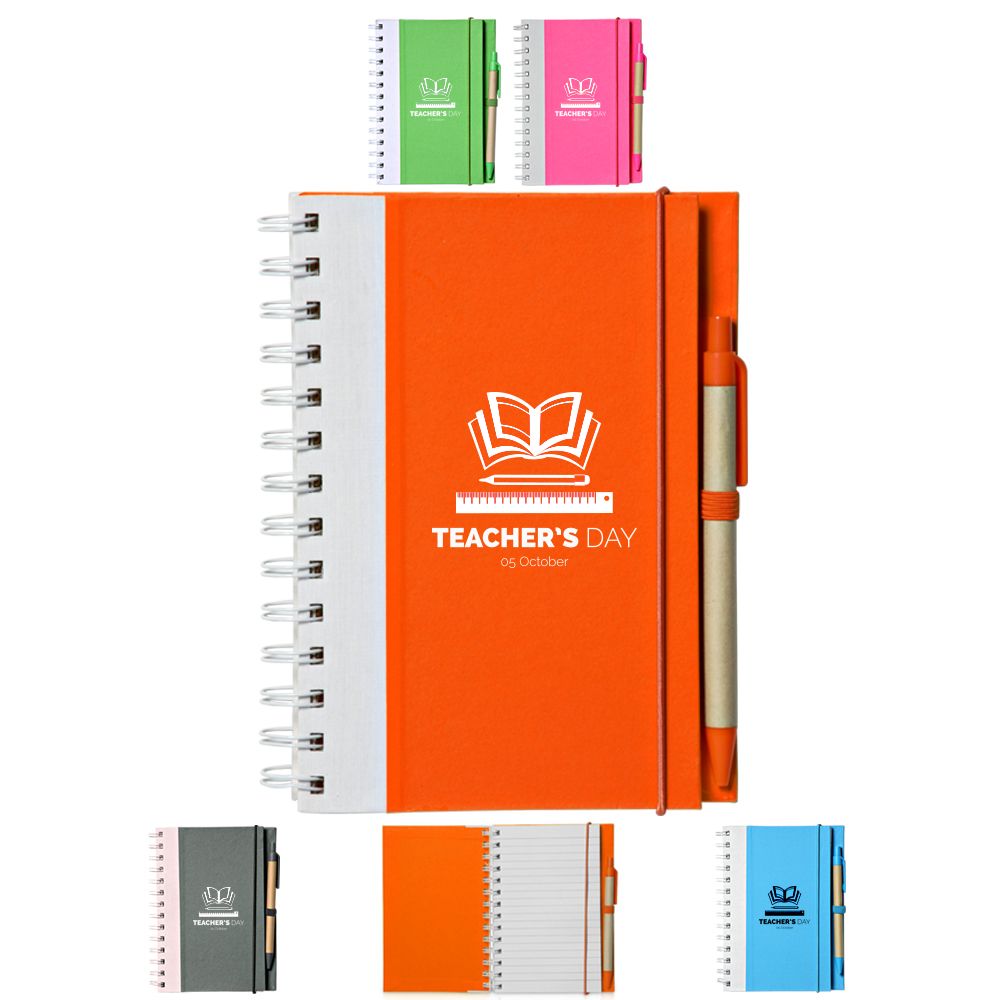 Recyclable Eco-Friendly Multi-Color Notebook 5.5 x 7